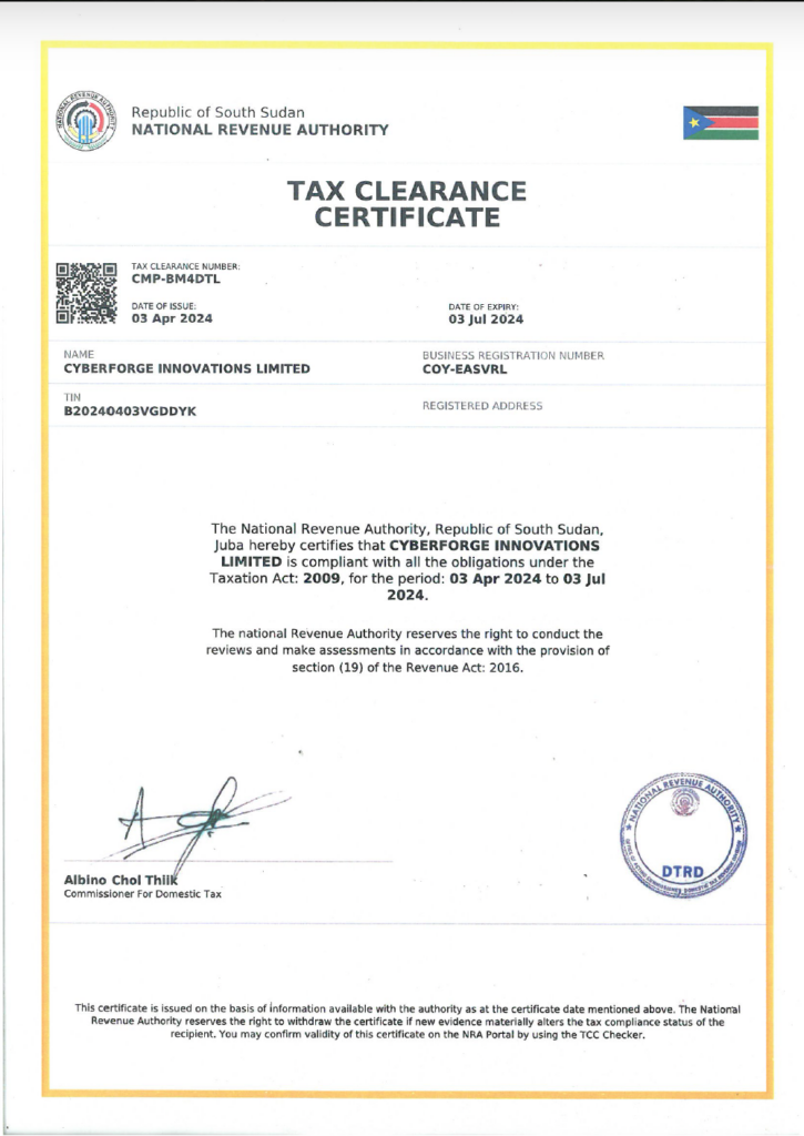 thumbnail of Tax Clerance Cerificate